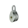 Carrucola a 2 gole in acciaio zincato e poliammide per funi ø 6 mm.
