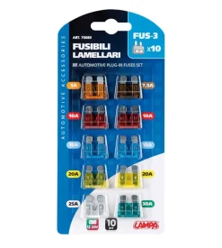 Cartellina fusibili lamellari 10 pezzi  70080