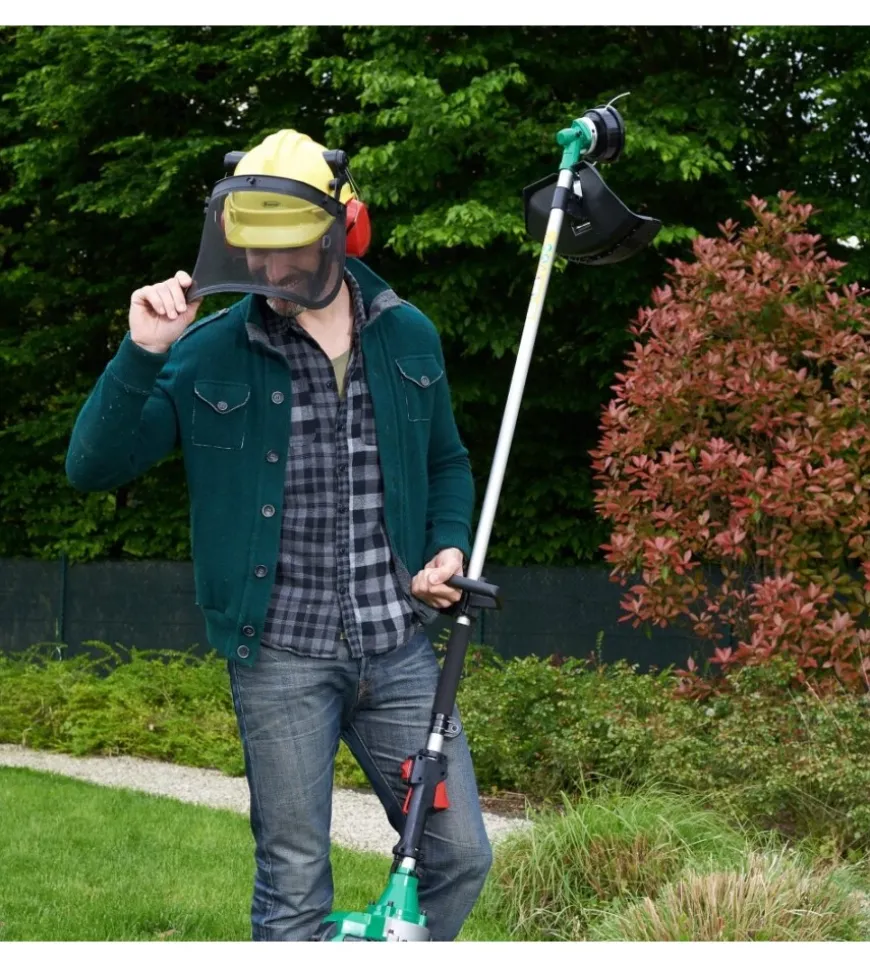 Casco di protezione 3 in 1 ribimex "prprotc3en1" con visiera e tappi antirumore