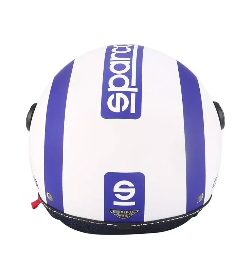 Casco moto sparco "sp501" bianco/blu, tg xl