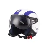 Casco moto sparco "sp501" bianco/blu, tg m