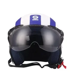 Casco moto sparco "sp501" bianco/blu, tg m