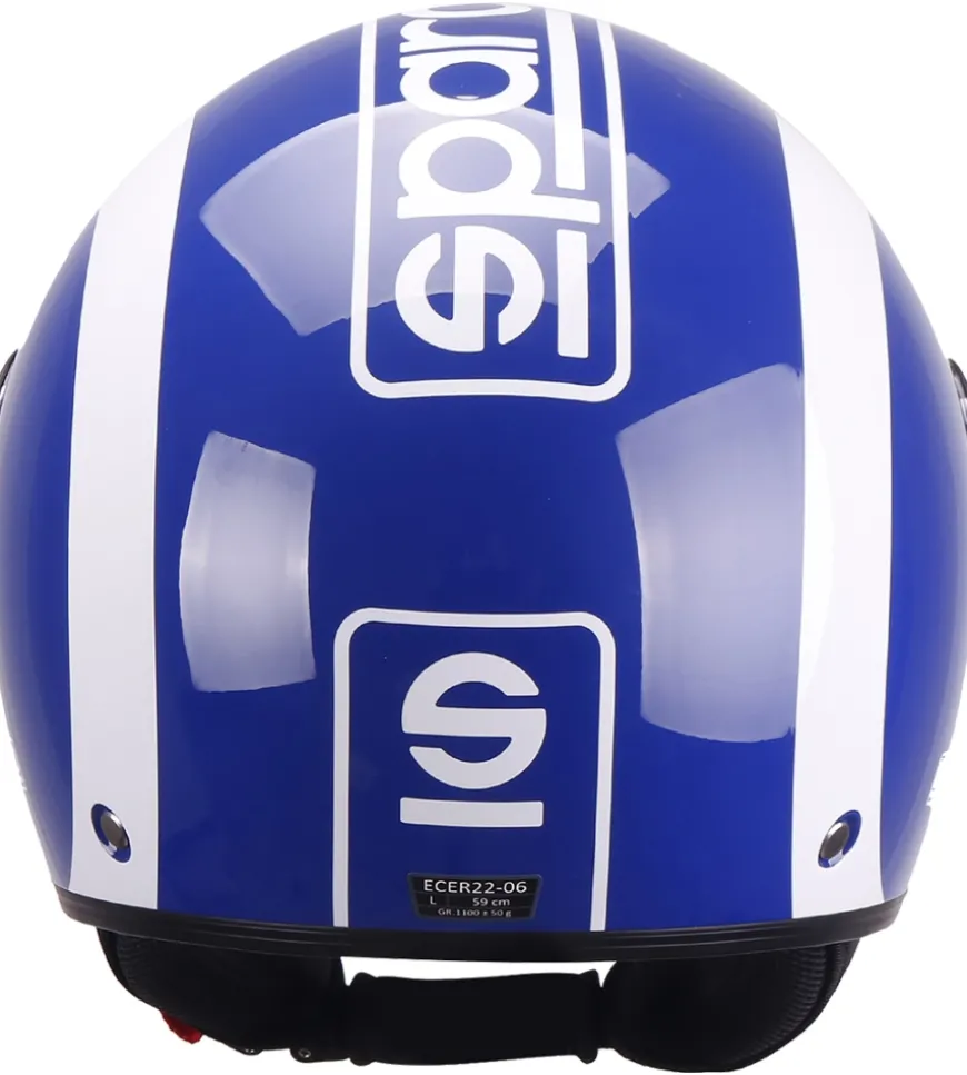 Casco moto sparco sp601 blu/bianco tg.l