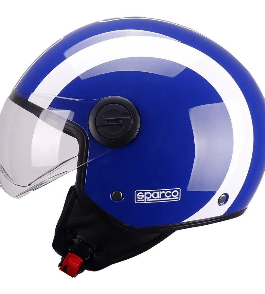 Casco moto sparco sp601 blu/bianco tg.l
