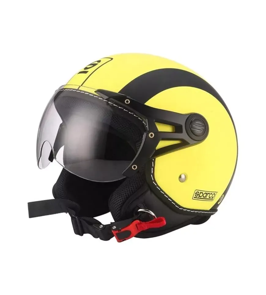 Casco moto sparco "sp501" giallo fluo, tg xl