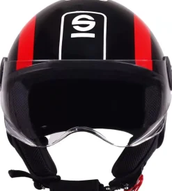 Casco moto sparco sp601 nero/rosso tg.m