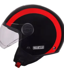 Casco moto sparco sp601 nero/rosso tg.m