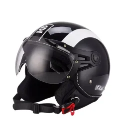 Casco moto sparco "sp501" nero/bianco, tg l