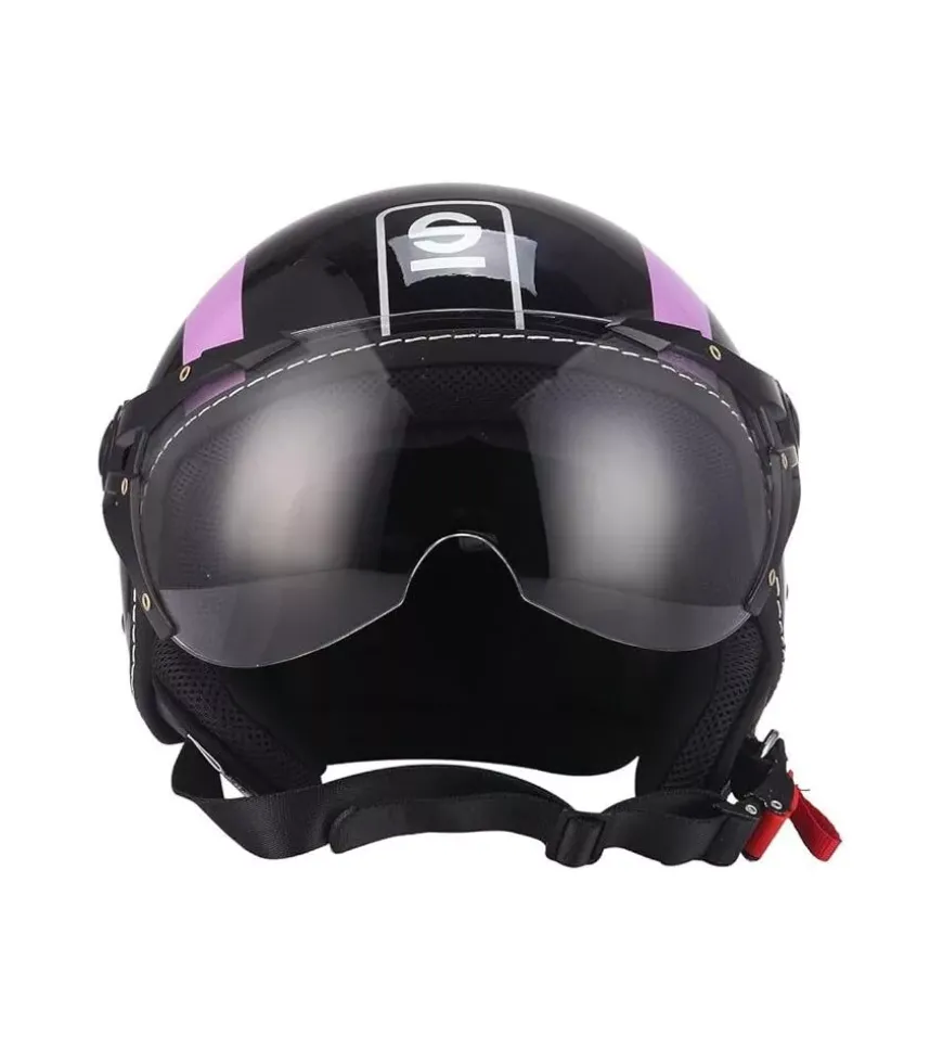 Casco moto sparco "sp501" nero/viola, tg l