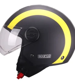 Casco moto sparco sp601 nero/giallo tg.l