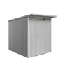 Casetta da giardino biohort "avantgarde a2" in acciaio zincato colore argento metallizzato con porta battente semplice 180x260x218 cm