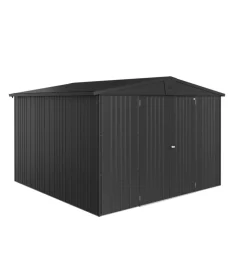 Casetta da giardino biohort "europa  7" in acciaio zincato colore grigio scuro metallizzato 316x300x209 cm