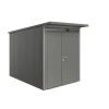 Casetta da giardino biohort "avantgarde a3" in acciaio zincato colore grigio quarzo metallizzato con porta battente doppia 180x300x218 cm