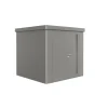 Casetta da giardino biohort "neo 2b" in acciaio zincato colore grigio quarzo metallizzato con porta battente doppio 236x236x222 cm - cod. 87063