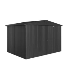 Casetta da giardino biohort "europa  5" in acciaio zincato colore grigio scuro metallizzato 316x228x209 cm