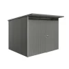 Casetta da giardino biohort "avantgarde a6" in acciaio zincato colore grigio quarzo metallizzato con porta battente semplice 260x260x218 cm