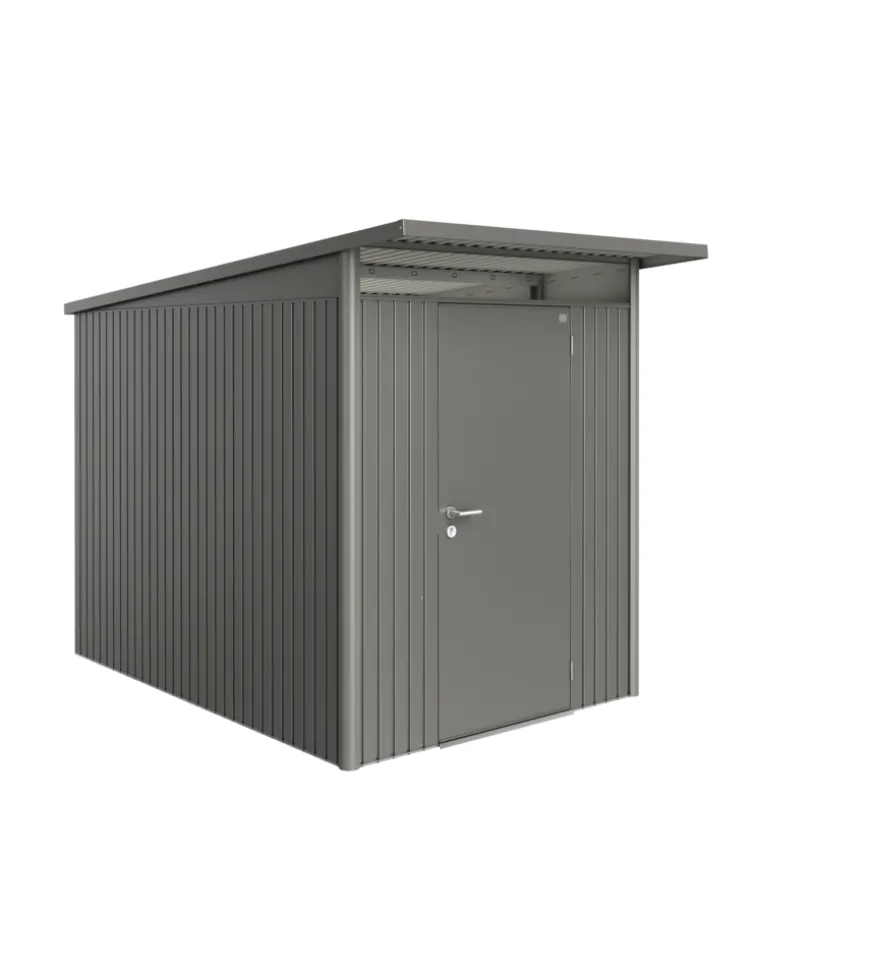 Casetta da giardino biohort "avantgarde a3" in acciaio zincato colore grigio quarzo metallizzato con porta battente semplice 180x300x218 cm