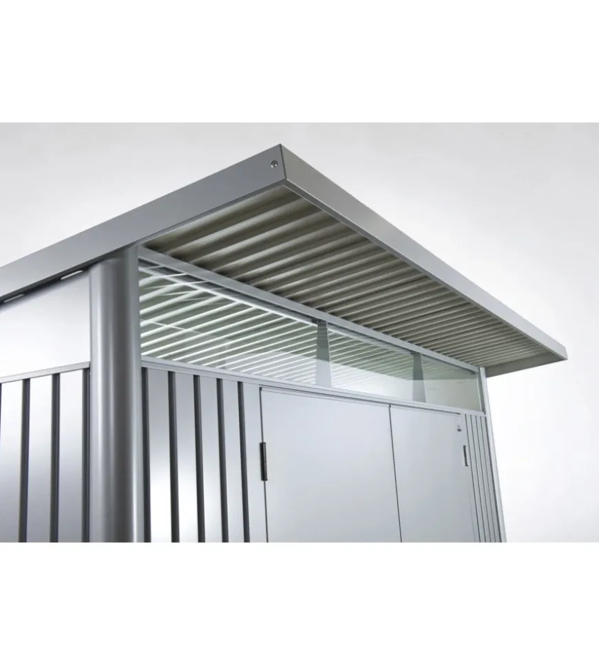 Casetta da giardino biohort "avantgarde a3" in acciaio zincato colore grigio quarzo metallizzato con porta battente semplice 180x300x218 cm