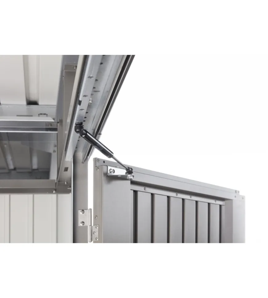 Casetta da giardino biohort "avantgarde a3" in acciaio zincato colore grigio quarzo metallizzato con porta battente semplice 180x300x218 cm