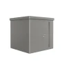 Casetta da giardino biohort "neo 2b" in acciaio zincato colore grigio quarzo metallizzato con porta battente semplice 236x236x222 cm - cod. 87034