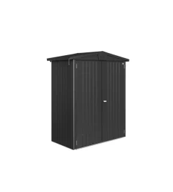 Casetta da giardino biohort "europa  1" in acciaio zincato colore grigio scuro metallizzato 172x84x196 cm