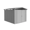 Casetta da giardino biohort "panorama p5" in acciaio zincato colore argento metallizzato con porta battente doppio 273x318x227 cm - cod. 13069