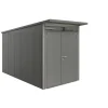 Casetta da giardino biohort "avantgarde a4" in acciaio zincato colore grigio quarzo metallizzato con porta battente doppia 180x380x222 cm