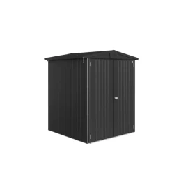 Casetta da giardino biohort "europa  2" in acciaio zincato colore grigio scuro metallizzato 172x156x196 cm