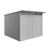 Casetta da giardino biohort "avantgarde a7" in acciaio zincato colore argento metallizzato con porta battente semplice 260x300x218 cm