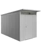 Casetta da giardino biohort "avantgarde a4" in acciaio zincato colore argento metallizzato con porta battente semplice 180x380x222 cm