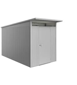 Casetta da giardino biohort "avantgarde a4" in acciaio zincato colore argento metallizzato con porta battente semplice 180x380x222 cm