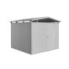 Casetta da giardino biohort "panorama p4" in acciaio zincato colore argento metallizzato con porta battente semplice 273x278x227 cm - cod. 13050