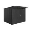 Casetta da giardino biohort "avantgarde a6" in acciaio zincato colore grigio scuro metallizzato con porta battente semplice 260x260x218 cm