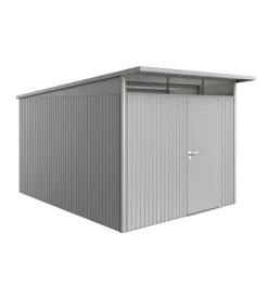 Casetta da giardino biohort "avantgarde a8" in acciaio zincato colore argento metallizzato con porta battente semplice 260x380x222 cm