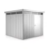 Casetta da giardino biohort "highline h3" in acciaio zincato colore argento metallizzato con porta battente semplice 275x235x222 cm - cod. 83040