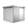 Casetta da giardino biohort "highline h5" in acciaio zincato colore argento metallizzato con porta battente semplice 275x315x222 cm - cod. 83060