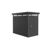 Casetta da giardino biohort "highline hs" in acciaio zincato colore grigio scuro metallizzato con porta battente semplice 155x275x222 cm - cod. 84010