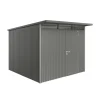 Casetta da giardino biohort "avantgarde a7" in acciaio zincato colore grigio quarzo metallizzato con porta battente semplice 260x300x218 cm