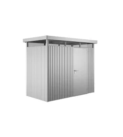 Casetta da giardino biohort "highline h1" in acciaio zincato colore argento metallizzato con porta battente semplice 275x155x222 cm - cod. 83020