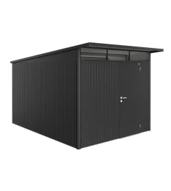 Casetta da giardino biohort "avantgarde a8" in acciaio zincato colore grigio scuro metallizzato con porta battente semplice 260x380x222 cm