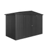Casetta da giardino biohort "europa  4a" in acciaio zincato coloregrigio scuro metallizzato 316x156x209 cm