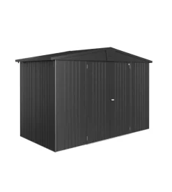 Casetta da giardino biohort "europa  4a" in acciaio zincato coloregrigio scuro metallizzato 316x156x209 cm