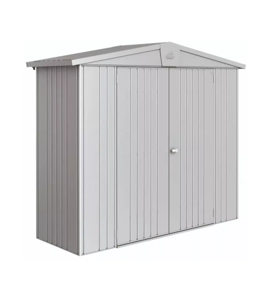 Casetta da giardino biohort "europa 2a" in acciaio zincato colore argento metallizzato 244x84x203 cm