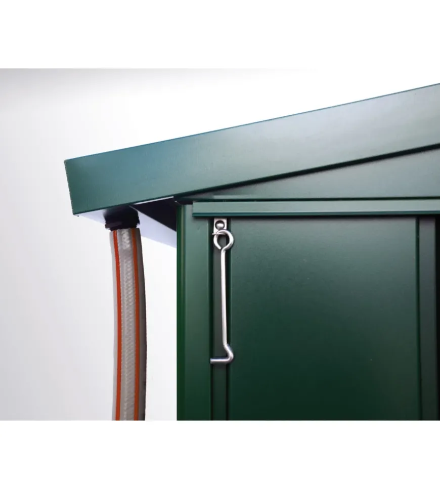 Casetta da giardino biohort "europa 2a" in acciaio zincato colore argento metallizzato 244x84x203 cm