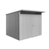 Casetta da giardino biohort "avantgarde a6" in acciaio zincato colore argento metallizzato con porta battente semplice 260x260x218 cm