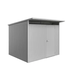 Casetta da giardino biohort "avantgarde a6" in acciaio zincato colore argento metallizzato con porta battente semplice 260x260x218 cm