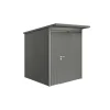 Casetta da giardino biohort "avantgarde a1" in acciaio zincato colore grigio quarzo metallizzato con porta battente semplice 180x220x218 cm