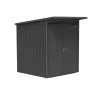 Casetta da giardino biohort "avantgarde a1" in acciaio zincato colore grigio scuro metallizzato con porta battente doppia 180x220x218 cm
