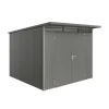 Casetta da giardino biohort "avantgarde a7" in acciaio zincato colore grigio quarzo metallizzato con porta battente doppia 260x300x218 cm