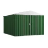 Casetta da giardino domus "l new" in metallo verde con porte scorrevoli 267x173x194 cm